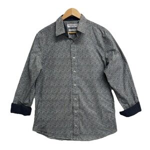 Nick Graham Everywhere Men's Large Stretch Modern Fit Paisley Button Down Shirt